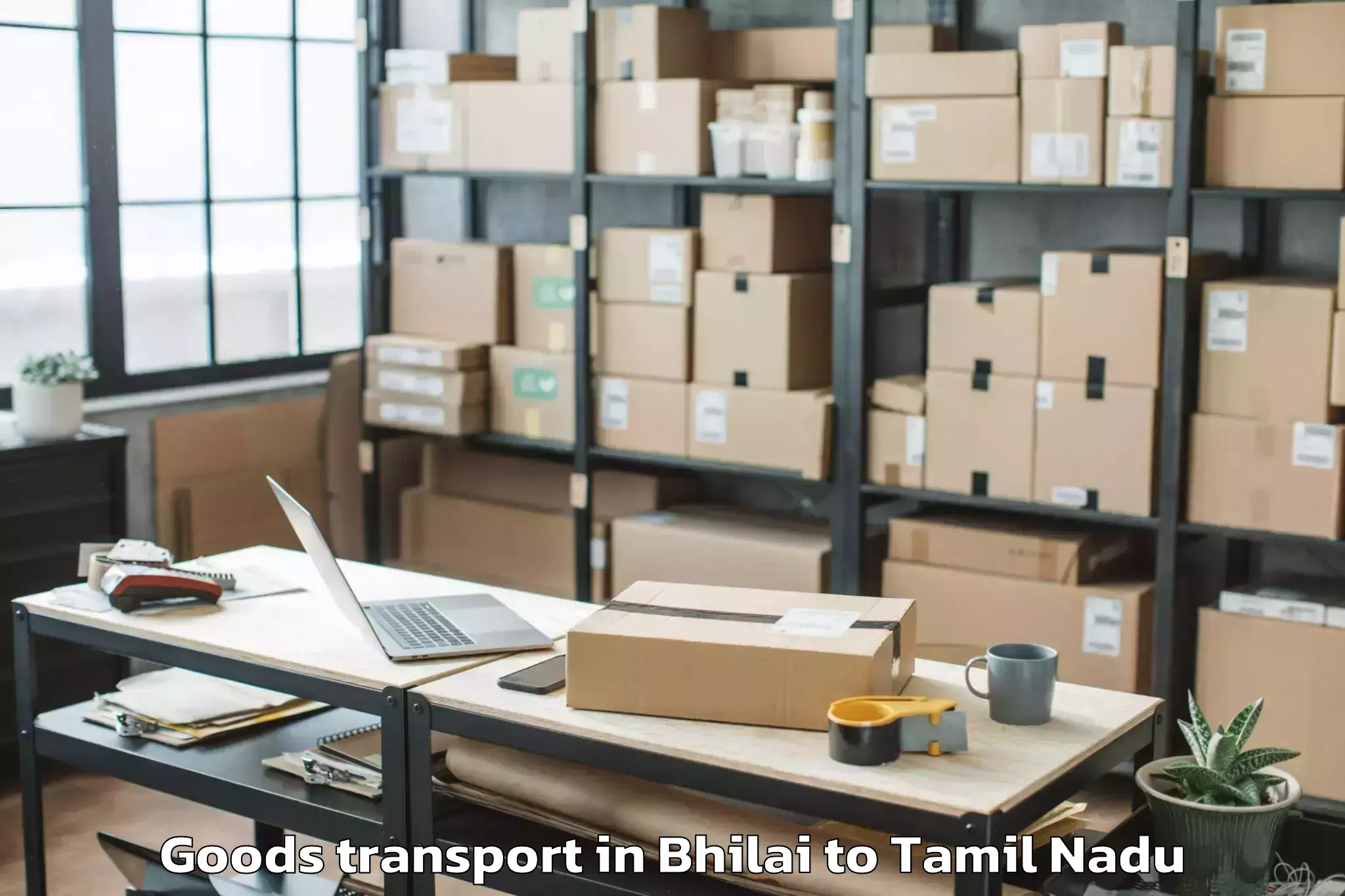 Professional Bhilai to Pushpavanam Goods Transport